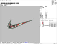 Swoosh Starwars Embroidery File 4 size