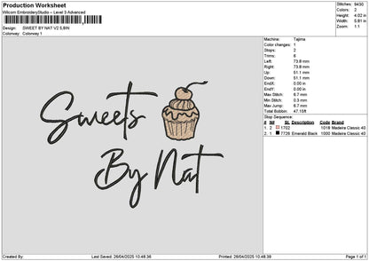 Bynat V2 Embroidery File 6 sizes