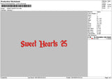 Sweet Text 1301 Embroidery File 6 sizes