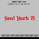 Sweet Text 1301 Embroidery File 6 sizes