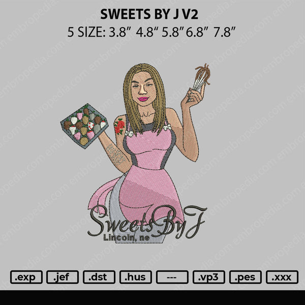 Sweets By J Embroidery File 5 sizes