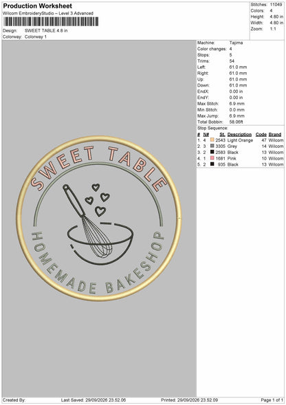 Sweet Circle 2909 Embroidery Machine Design File 6 sizes
