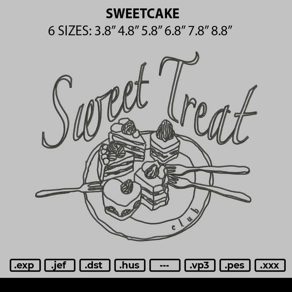 Sweetcake Embroidery File 6 sizes