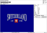 Switzerlandtext Embroidery File 6 sizes