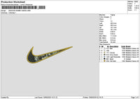 Swoosh Anime 1505 Embroidery File 6 sizes