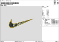 Swoosh Anime 1505 Embroidery File 6 sizes