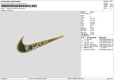 Swoosh Anime 1505 Embroidery File 6 sizes