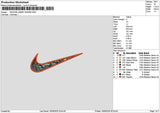 Swoosh Anime 1505b Embroidery File 6 sizes