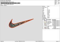 Swoosh Anime 1505b Embroidery File 6 sizes