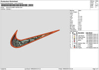 Swoosh Anime 1505b Embroidery File 6 sizes