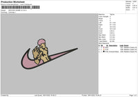 Swoosh Anime 02 Embroidery File 4 size