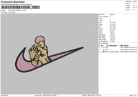 Swoosh Anime 02 Embroidery File 4 size