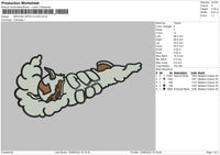 Swoosh Appa Cloud Embroidery File 4 sizes