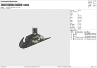 Swoosh Batman V3 Embroidery File 6 sizes