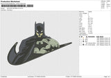 Swoosh Batman V3 Embroidery File 6 sizes