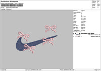 Swoosh Bows Embroidery File 6 sizes