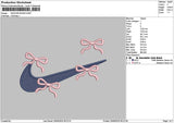 Swoosh Bows Embroidery File 6 sizes