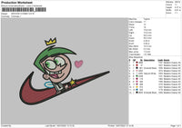 Swoosh Cosmo Embroidery File 4 sizes