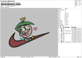 Swoosh Cosmo Embroidery File 4 sizes