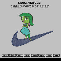 Swoosh Disgust Embroidery File 6 sizes