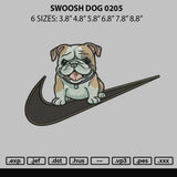 Dog 0205b Embroidery File 6 sizes