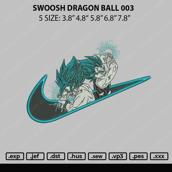 Swoosh Dragon 003 Ball Embroidery File 5 sizes