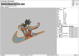 Swoosh Goku 0302 Embroidery File 6 sizes