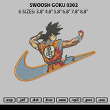 Swoosh Goku 0302 Embroidery File 6 sizes