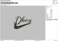 Swoosh Dboy Embroidery File 6 sizes