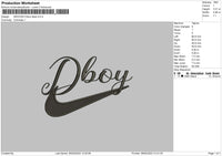 Swoosh Dboy Embroidery File 6 sizes