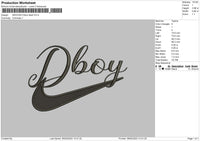 Swoosh Dboy Embroidery File 6 sizes