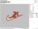 Swoosh Flash Embroidery File 4 size