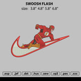 Swoosh Flash Embroidery File 4 size