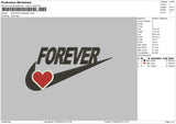 Swoosh Forever Embroidery File 6 sizes