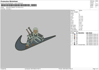 Swoosh Geralt Embroidery File 6 sizes