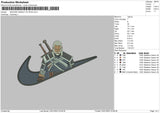 Swoosh Geralt Embroidery File 6 sizes