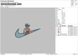 Swoosh Goku V5 Embroidery File 5 sizes