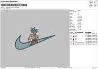 Swoosh Goku V5 Embroidery File 5 sizes