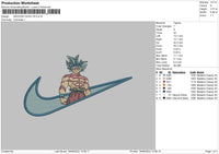 Swoosh Goku V5 Embroidery File 5 sizes