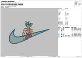 Swoosh Goku V5 Embroidery File 5 sizes