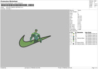 Swoosh Green Lantern Embroidery File 5 sizes