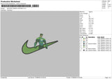 Swoosh Green Lantern Embroidery File 5 sizes