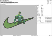 Swoosh Green Lantern Embroidery File 5 sizes