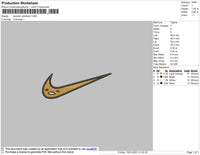 Swoosh Gudetama Embroidery File 4 size