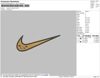 Swoosh Gudetama Embroidery File 4 size
