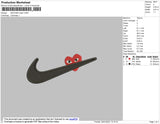 Swoosh With Heart Embroidery File 4 size