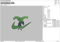 Swoosh Hulk Embroidery File 6 sizes