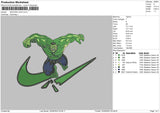 Swoosh Hulk Embroidery File 6 sizes