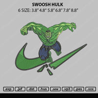 Swoosh Hulk Embroidery File 6 sizes