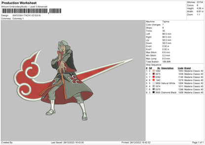 Swoosh Itachi V02 Embroidery File 6 sizes